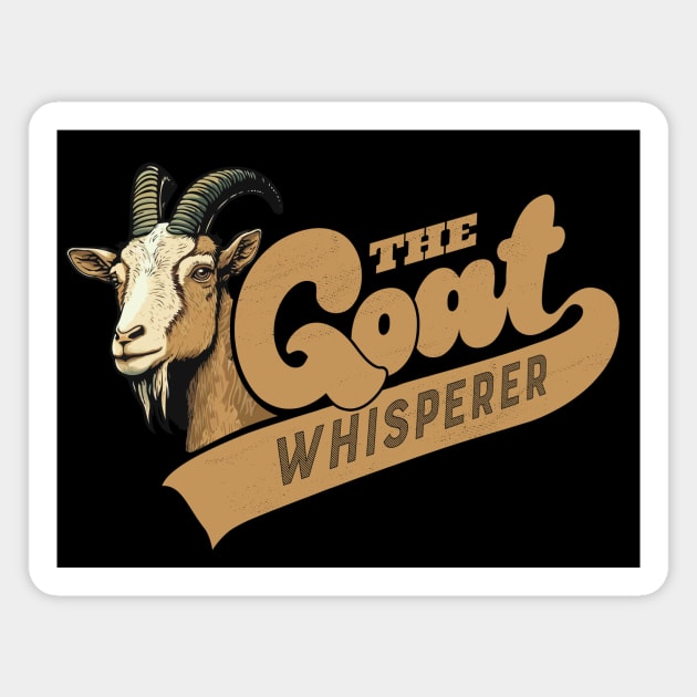 Goat Whisperer, Funny Goat-Themed Motives Magnet by MarkusShirts